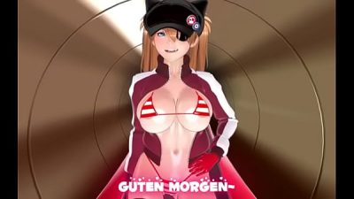 Evangelion Are You an Idiot!? You Must be a Pervert With Your Erect Dick Bouncing Around Like That!