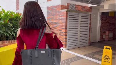 Katty sucking and getting fucked in the ass in a public parking lot – Bucaramanga, Colombia – Sara Films