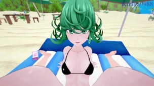 Tatsumaki and I have intense sex on the beach. – One-Punch Man Hentai